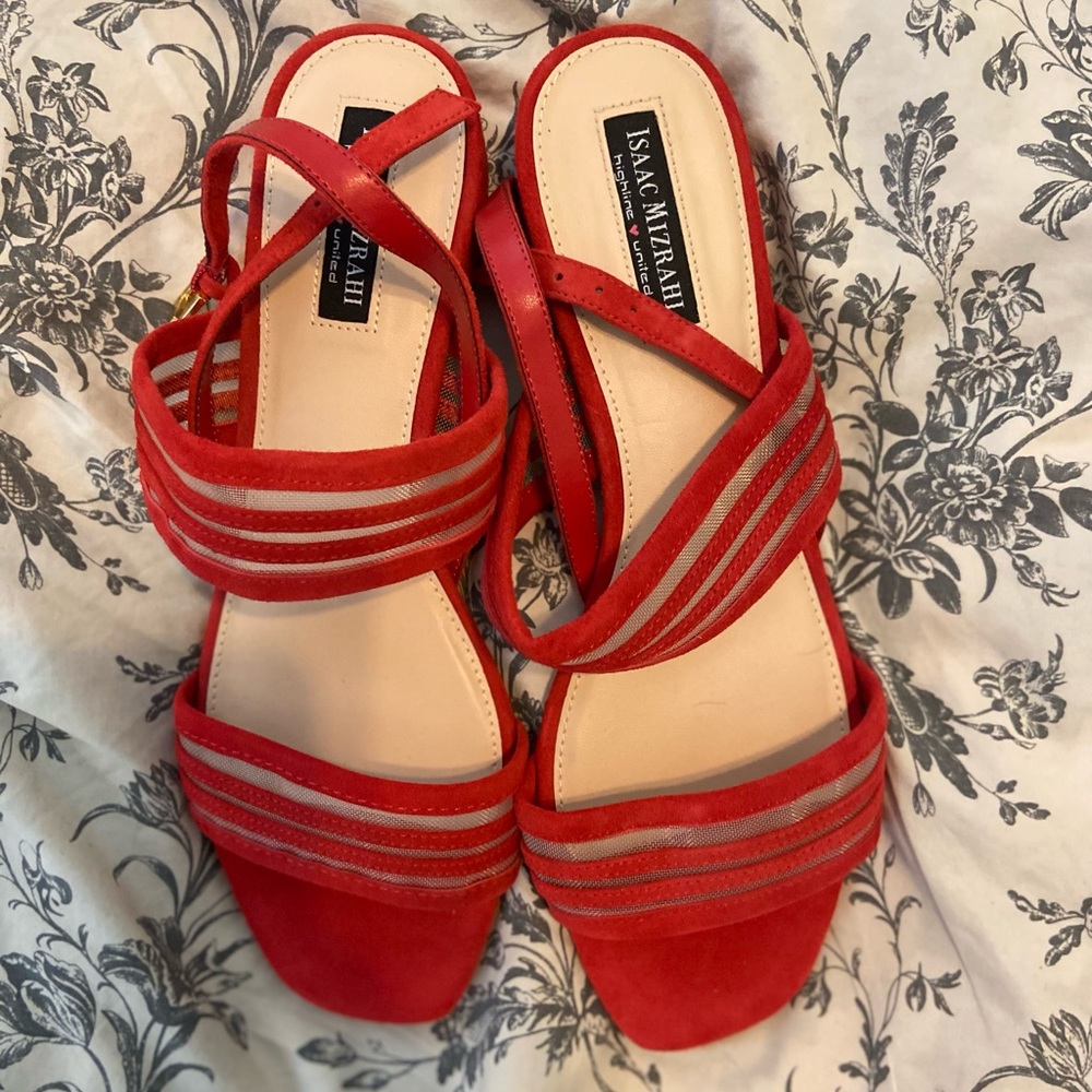 Isaac Mizrahi Suede Sandals
